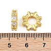 Brass Pave Clear Cubic Zirconia European Beads CU-CBA6A75-21G-3