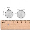 Tibetan Style Antique Silver Alloy Flat Round Pendant Cabochon Settings LS-TIBEP-M022-45AS-3