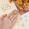 BENECREAT 20Pcs 2 Colors Brass Linking Rings KK-BC0012-90-3