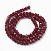 Faceted Solid Color Glass Rondelle Beads Strands LS-GLAA-Q044-6mm-25-2