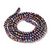Electroplate Glass Beads Strands GLAA-H021-01B-FP13-4