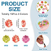 15Pcs 3 Colors Synthetic Coral Dyed Carved Beads SHEL-TA0001-30-4