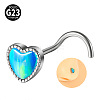 G23 Titanium & Imitation Opal Fishtail Nose Rings WG62851-06-1