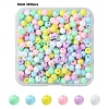 36Pcs 6 Colors Opaque Acrylic Beads MACR-YW0003-24A-1