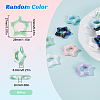 50Pcs UV Plating Rainbow Iridescent Acrylic Bead Frames PACR-SP0001-04-2