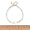 Moon Star Natural Shell and Nuggets Natural Glass Beaded Bracelets BJEW-JB14483-4