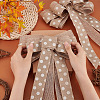 Polka Dot Pattern Linen Bowknot Ornament DIY-WH0248-343-3