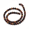 Natural Mixed Tiger Eye Round Bead Strands G-P072-35-4mm-2