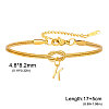 304 Stainless Steel Initial Charm Bracelets FS-WGD8E41-28-1