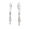 Rhodium Plated 925 Sterling Silver Earring Hooks STER-D035-31P-2