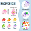 24Pcs 6 Colors Opaque Resin Pendants CRES-TA0001-78-4