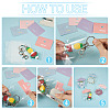 100Pcs Folding Flower Printed Paper Display Header Cards CDIS-TA0001-46C-5