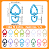 16Pcs 16 Colors Zinc Alloy Swivel Snap Hook Clasps FIND-SP0005-55-2