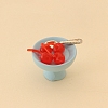 Resin Fruit & Bowl with Alloy Spoon Mini Model PW-WG8B840-06-1