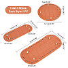 3Pcs 3 Style PU Leather Flat Round Bag Bottom FIND-WR0004-43B-3