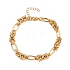 Unisex 304 Stainless Steel Byzantine Chains Bracelets BJEW-G790-06G-4