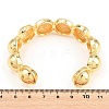 Half Round Brass Cuff Bangles for Women BJEW-T025-05G-02-4