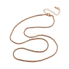 Brass Rolo Chains Necklaces for Women NJEW-D302-22RG-5
