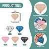 5Pcs 5 Colors Handmade Polymer Clay Rhinestone Big Pendants CLAY-BT0001-16-3