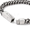 304 Stainless Steel Rope Chains Bracelet for Men Women STAS-E001-01AS-3