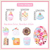240g Cartoon Snack Opaque Resin Cabochons RESI-SC0036-51-2