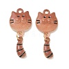 Spray Painted Alloy Enamel Pendants ENAM-K076-38G-2