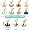 16Pcs 8 Colors Brass Cubic Zirconia Charms FIND-FH0003-78-4