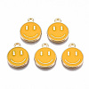 Alloy Enamel Charms X-ENAM-S121-165C-RS-1