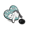 Cartoon Cat Shape Theme Black Alloy Brooches JEWB-A025-02B-3