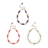 Adjustable Natural Quartz and Freshwater Pearl Beads Bead Bracelets BJEW-JB13031-2