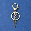 304 Stainless Steel Initial Letter Key Charm Keychains KEYC-YW00004-20-2