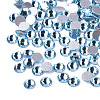Glass Flat Back Rhinestone Cabochons X-RGLA-S002-12SS-17-2