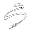 Brass Human Hug Pendant Necklace with 201 Stainless Steel Curb Chains for Women LS-NJEW-I114-01P-2