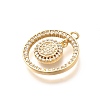 Brass Micro Pave Cubic Zirconia Pendants KK-G519-07G-02-2