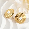 304 Stainless Steel Shell Pearl Stud Earrings EJEW-G423-09G-01-1