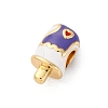 Brass Enamel European Beads KK-Q098-26G-A-1