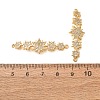 Brass Micro Pave Clear Cubic Zirconia Connector Charms CU-CBA4579-22G-2