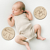 2Pcs 2 Style Double-face Printed Wooden Baby Photo Props DJEW-WH0601-002-7