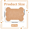 Bone Shape Kraft Paper Card AJEW-WH20816-095-2