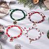 4Pcs Adjustable Handmade Polymer Clay Heishi Braided Beads Bracelet Sets BJEW-JB10966-2