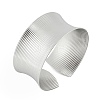 304 Stainless Steel Wide Open Cuff Bangles for Women BJEW-K230-03A-P-2