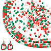4 Strads Christmas Theme Handmade Lampwork Beads LAMP-PH0001-35A-1