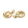 Eco-friendly Rack Plating Brass Micro Pave Cubic Zirconia Pendants KK-E072-16G-2