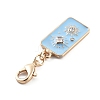 Alloy Rhinestone & Enamel Pendant Decoration HJEW-P021-01J-G-2