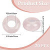 20Pcs Natural Rose Quartz European Beads G-PA0002-34B-2