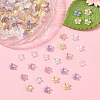 50Pcs Transparent Electroplate Glass Bead Caps EGLA-YW0007-17A-4