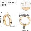Brass Huggie Hoop Earring Findings KK-AR0001-37G-2
