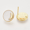Brass Stud Earring Findings X-KK-N216-37G-03-NF-1