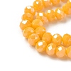 Opaque Solid Color Glass Beads Strands EGLA-XCP0001-19-2