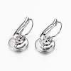 Tarnish Resistant 304 Stainless Steel Leverback Earring Findings X-STAS-H423-04P-2